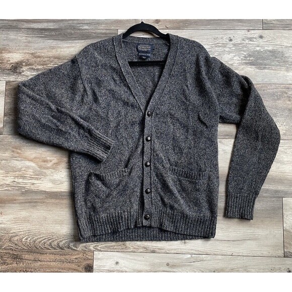 Pendleton Sweater Women’s Pocket Cardigan Black Long Sleeve Ribbed Size Medium - Picture 3 of 8